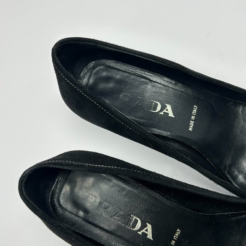 Vintage 90s Prada Women's Black Mules - Picture 2 of 3